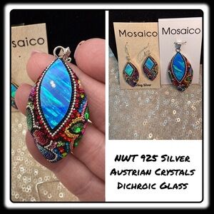 NWT Mosaico Austrian Crystal pendant necklace & earrings 💕💕 new line! 💕💕…